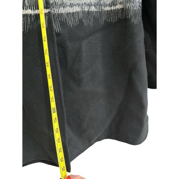 MARLA WYNNE WOOL BLEND EMBROIDERY TOPPER LONG SLEEVE COAT SIZE M - Picture 5 of 11